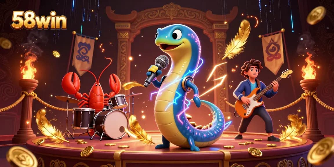 Experience the thrilling world of 58win with a lively underwater casino scene featuring vibrant characters and animated elements.