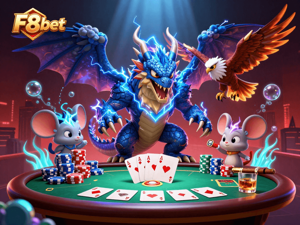 Experience thrilling poker action with F8bet's colorful gaming atmosphere.