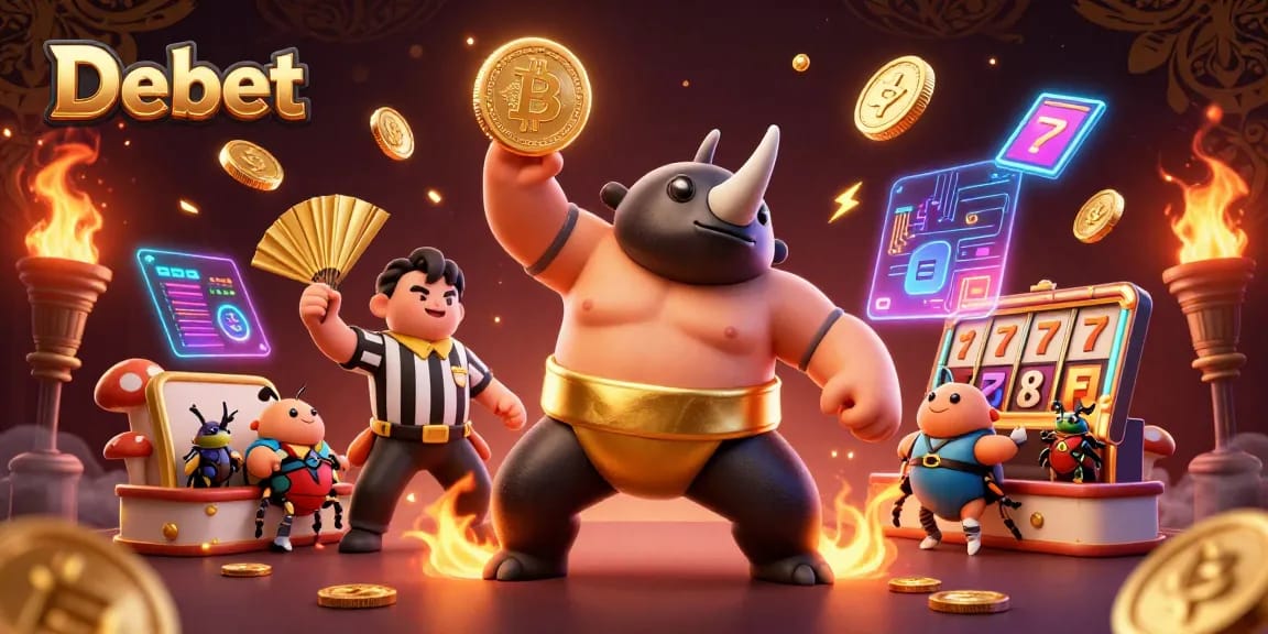 Experience thrilling gameplay and casino vibes with Debet's exciting casino atmosphere featuring vibrant elements.