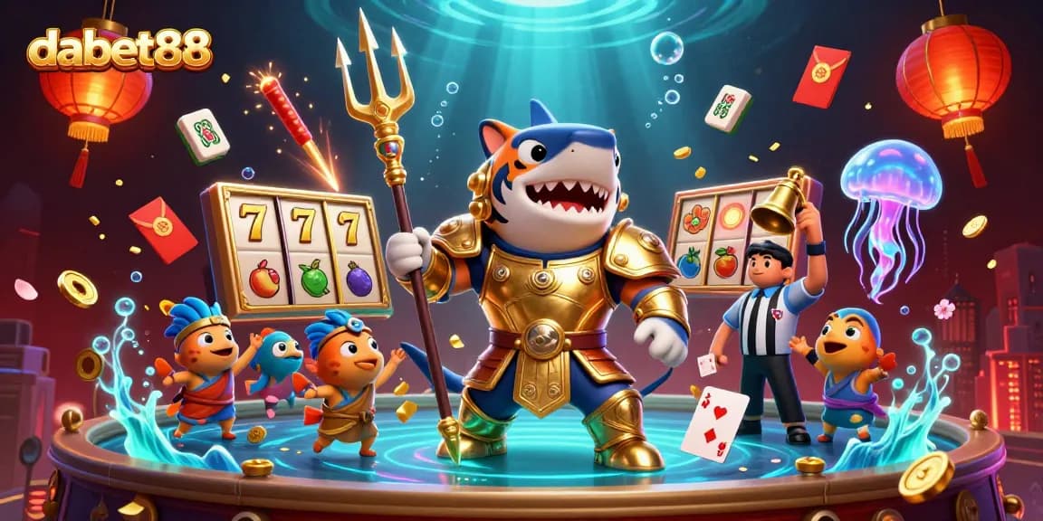 Experience winning big with dabet88, showcasing exciting casino elements in a vibrant 3D scene.