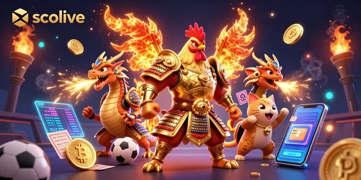 Experience thrilling soccer action with socolive's engaging characters amidst vibrant gambling elements.