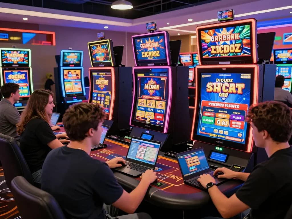 MM88 online casino scene showcasing players enjoying vibrant gaming experiences with excitement.
