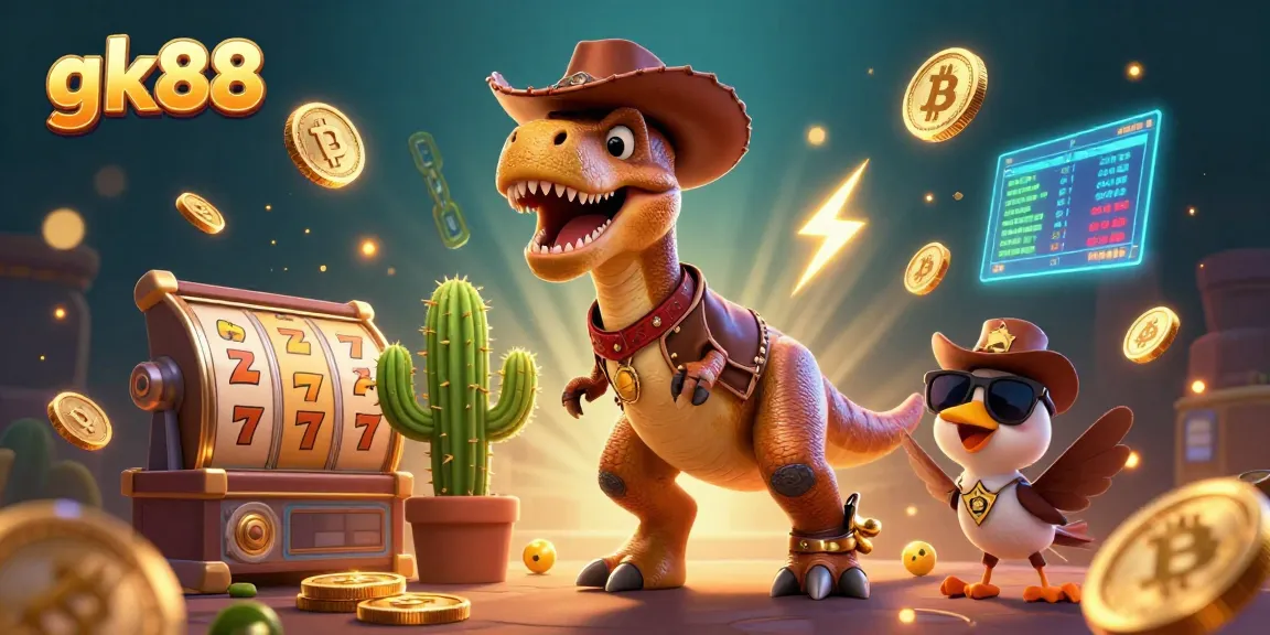 Spin to win with gk88's thrilling gameplay featuring cartoon characters and vibrant casino elements.