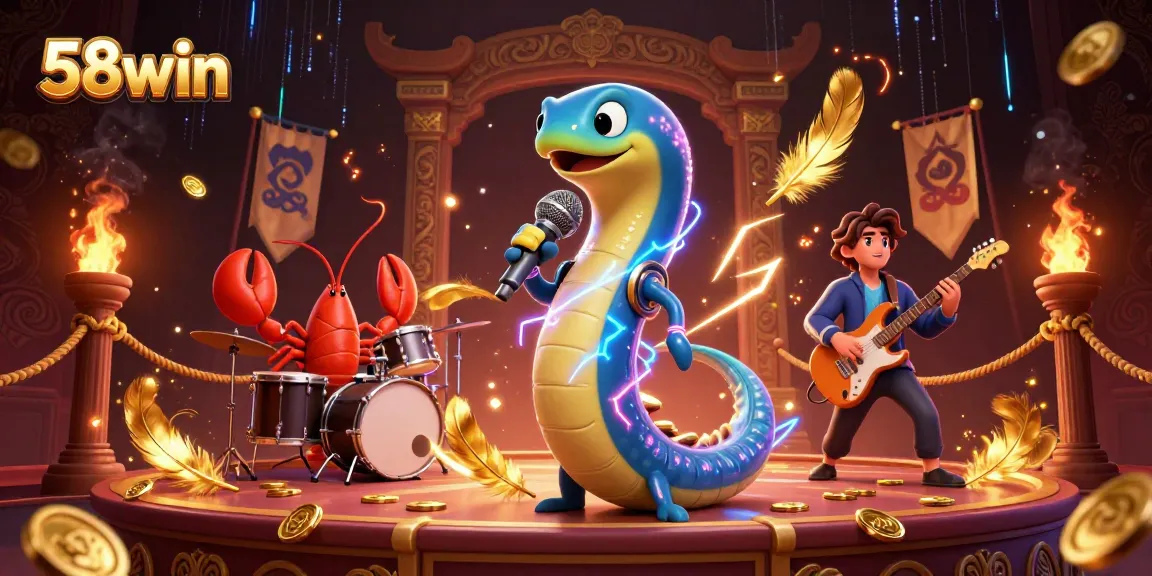 Experience the thrilling world of 58win with a lively underwater casino scene featuring vibrant characters and animated elements.