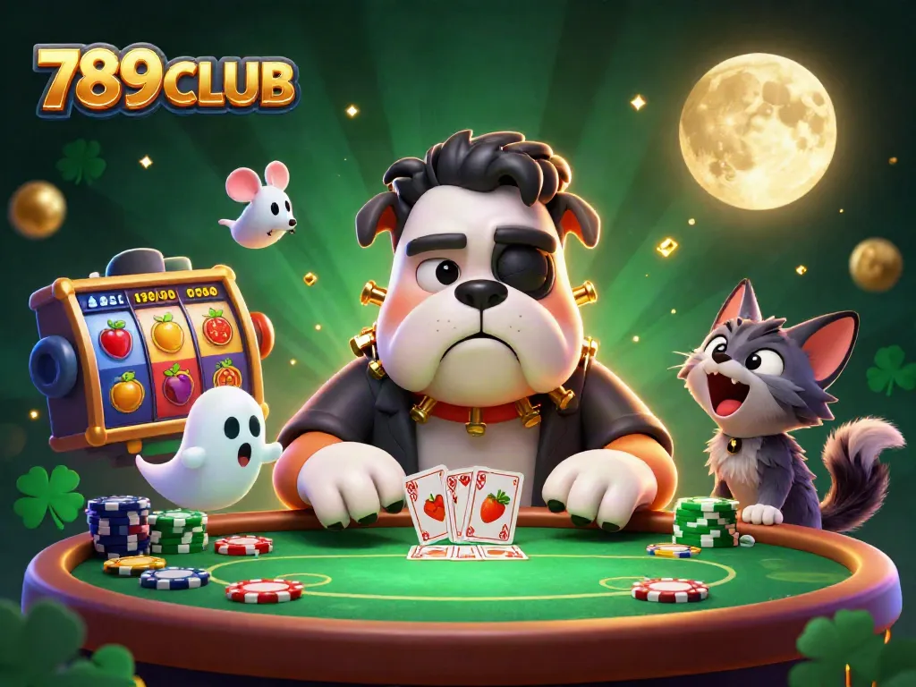 Experience thrilling poker action at 789CLUB with colorful slot reels and engaging characters.