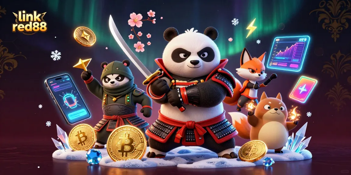Elevate your gaming with link red88 as a fierce panda and ninja fox embark on an epic casino adventure.