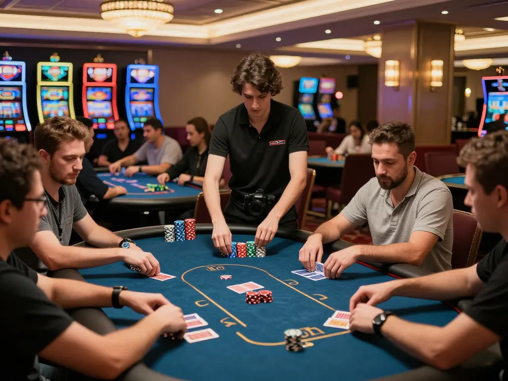 Players enjoying a thrilling poker game at Lu 88 casino with vibrant atmosphere and exciting moments