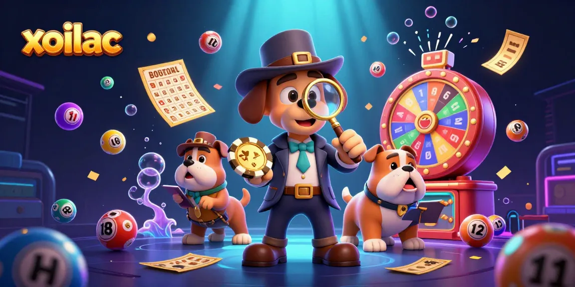 Experience exciting gambling with xoilac as a bloodhound detective uncovers treasures in a colorful scene.