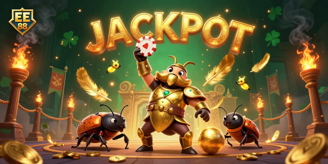 Experience the excitement and winnings at EE 88 with this vibrant jackpot-themed 3D illustration.