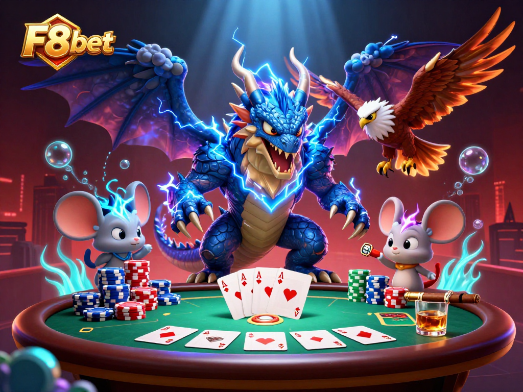Experience thrilling poker action with F8bet's colorful gaming atmosphere.