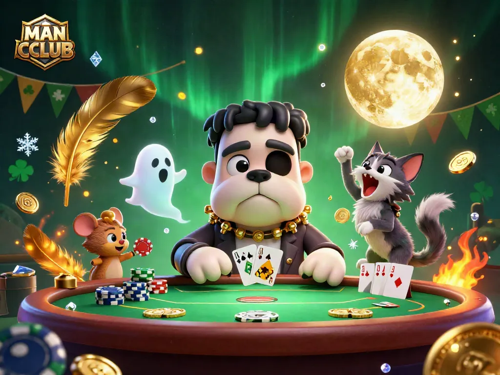 Join the action at MANCLUB with this lively poker scene showcasing thrilling gameplay and charismatic characters.