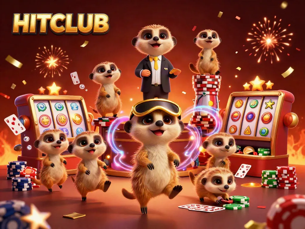 Win big at HITCLUB with meerkats managing an exciting casino operation full of games and action.