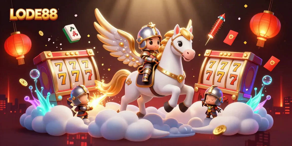 Experience thrilling wins at LODE88 with our vibrant 3D casino illustration showcasing exciting game elements.